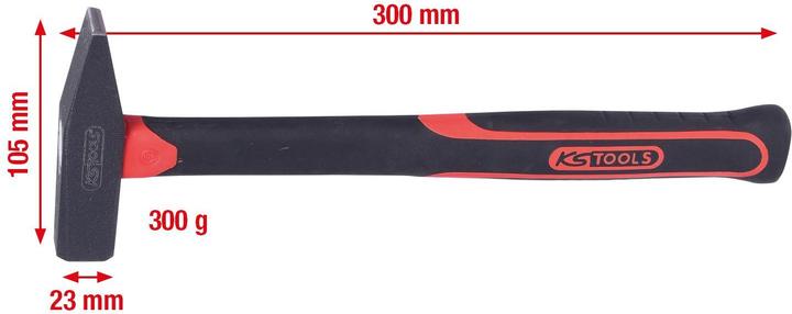 Actual product image KS Tools GmbH Locksmith hammer with fiberglass handle, 300g (500 g)