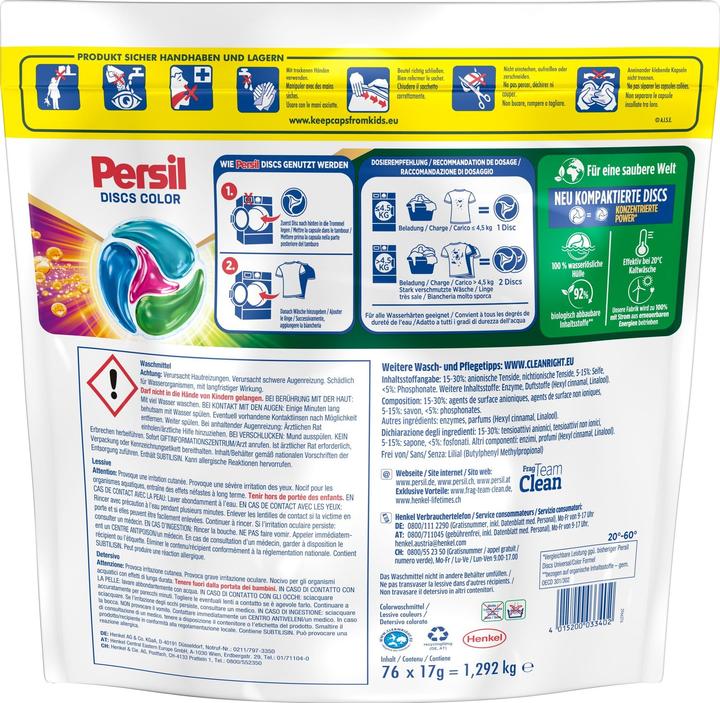 Image du produit Persil Color (76 Cycles de lavage, Pods de lavage)