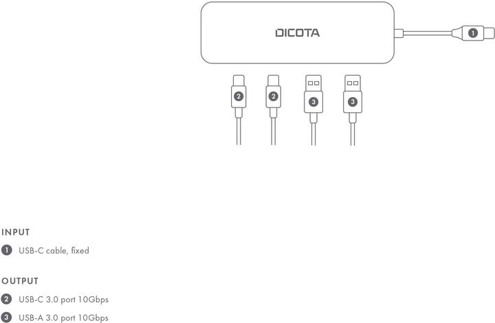 Produktbild Dicota D32061 (USB-C, 4 Ports)
