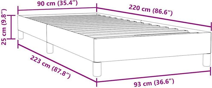 Produktbild vidaXL Boxspringbett (90 x 220 cm)