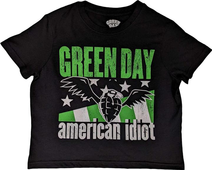 Actual product image Green Day Womens/Ladies American Idiot Wings Crop Top (XS)