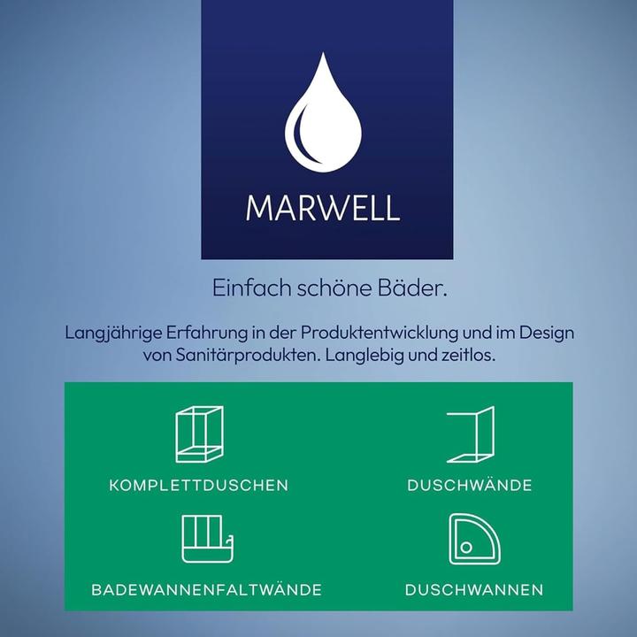 Produktbild Marwell Verstellbare Regendouche mit Handbrause und Flexschlauch