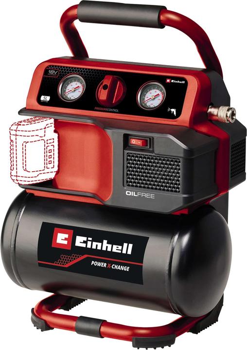 Einhell Akku-Kompressor TE-AC 18/75 Li OF-Solo (8 Bar, 5 l)