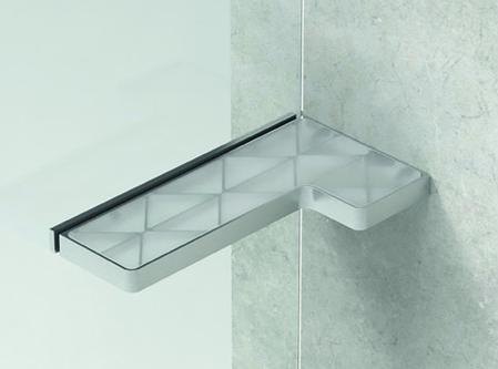 Pauli+Sohn Duschablage 300x156mm black