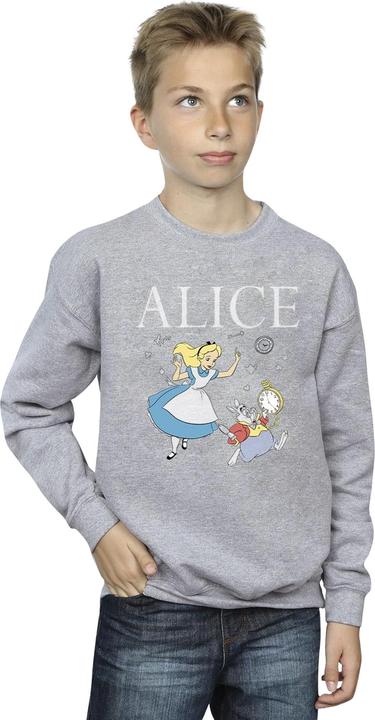 Produktbild Disney Jungen Alice im Wunderland Folgen Sie dem Kaninchen Sweatshirt (140, 146)