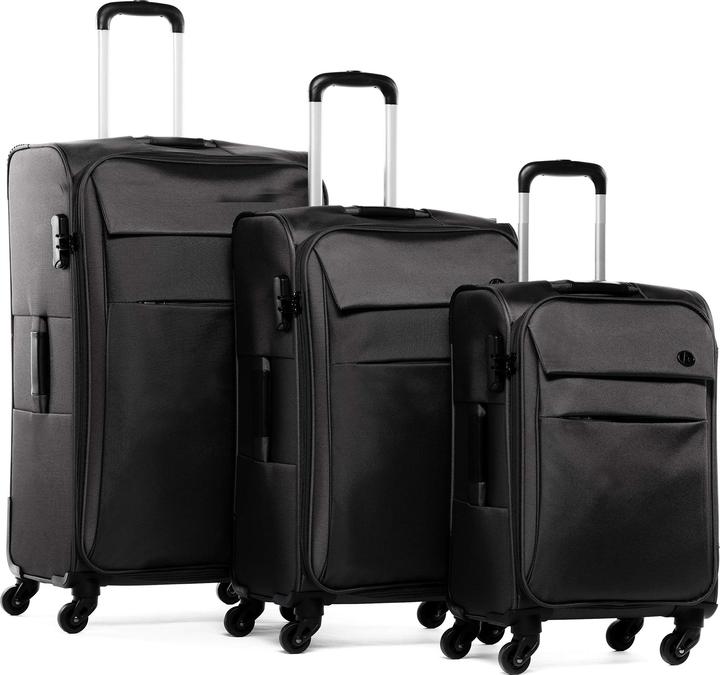 Image du produit Fergé Set de valises 3 pièces, noir (100 l)