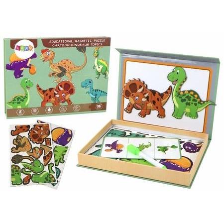 Lean Toys Magnetisches Puzzle mit Dinosauriermotiv