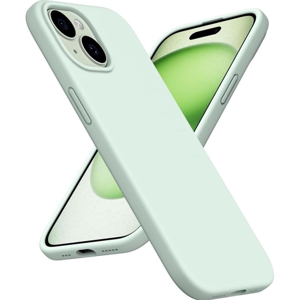 Screenguard Apple iPhone 15 Plus Liquid Silicone Case Hülle (Apple iPhone 15 Plus), Smartphone Hülle, Türkis