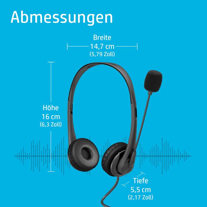 Actual product image HP G2 Headset On-Ear (Cable, USB-A)