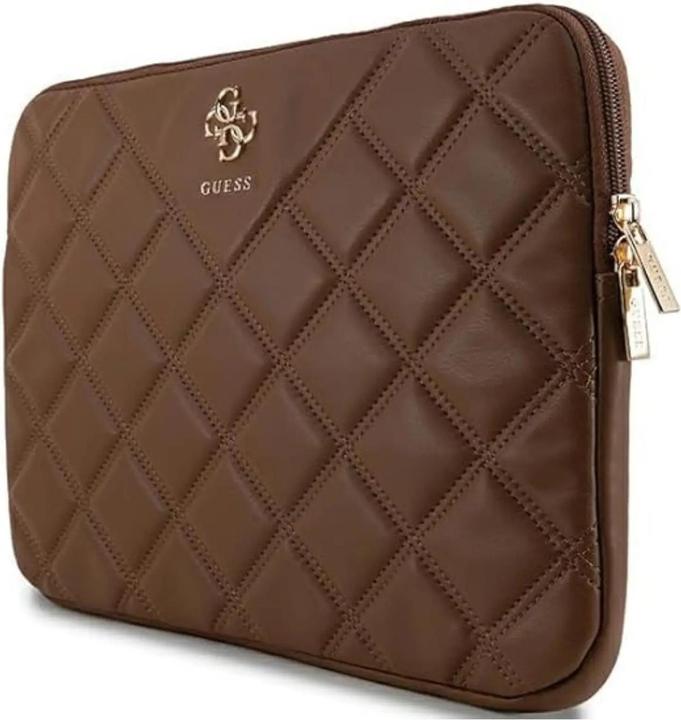Produktbild Guess Sleeve GUCS14ZPSQSSGW 14" brązowy/brown Quilted 4G (14")