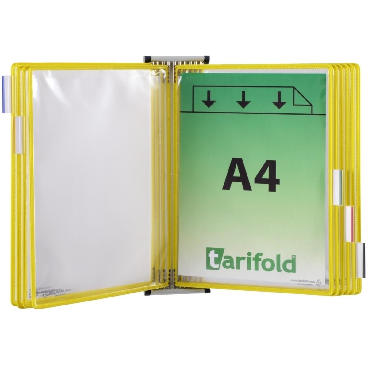 Tarifold, Informationsschild, Wand-Sichttafelsystem 414104 DIN A4 gelb mit 10 St. Sichttafeln