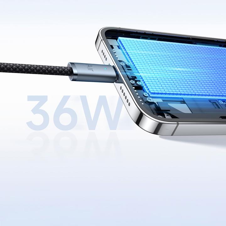 Produktbild Mcdodo - Cab Luma, 36W USB-C zu Lightning Air Kabel, 1.2m Schwarz (1.20 m, 36 W)
