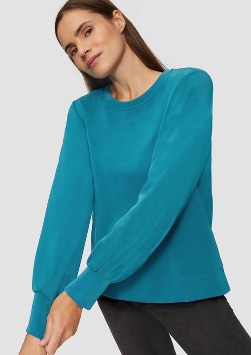 Produktbild S.Oliver Sweatshirt Scuba-Sweatshirt mit weiten Ärmeln (32)