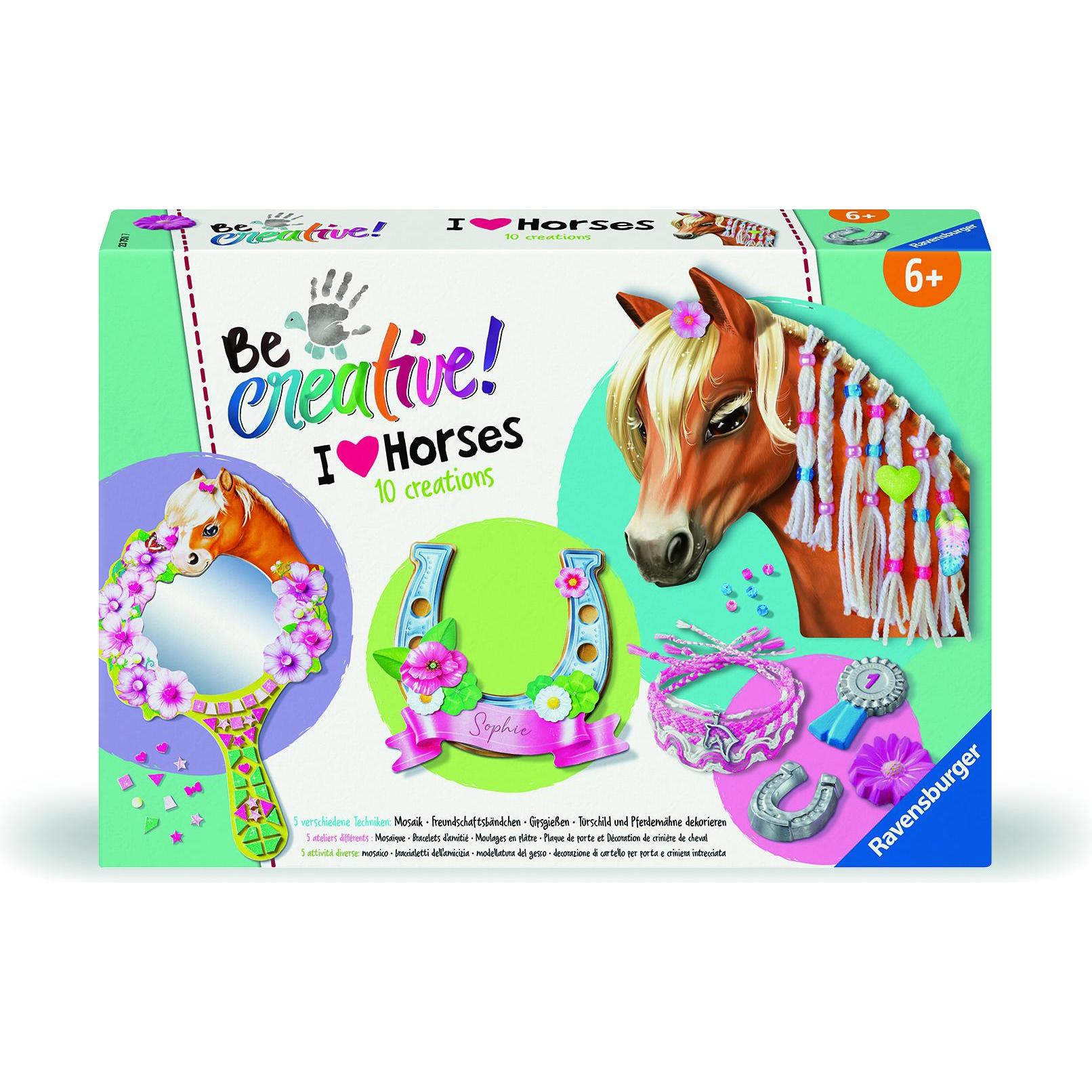 Ravensburger 23751 BeCreative Bastelset Pferde, DIY für Kinder ab 6 Jahren