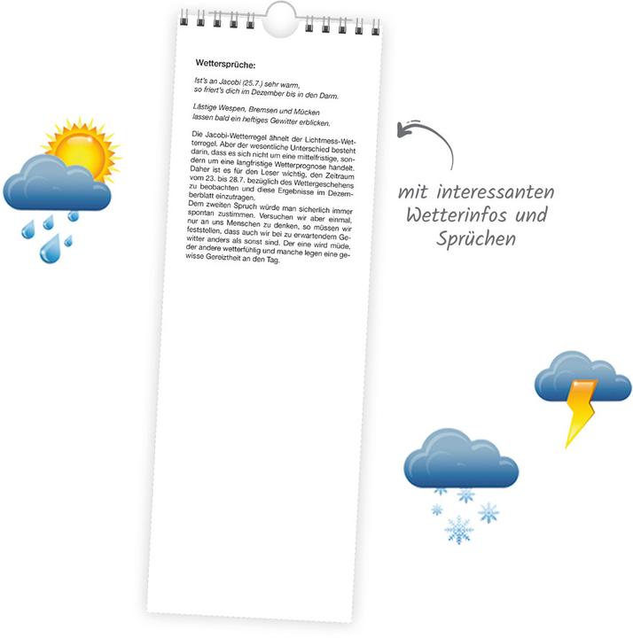 Produktbild Trtsch Streifenkalender Wetterkalender 2026 Notizkalender (Harter Einband, Deutsch)