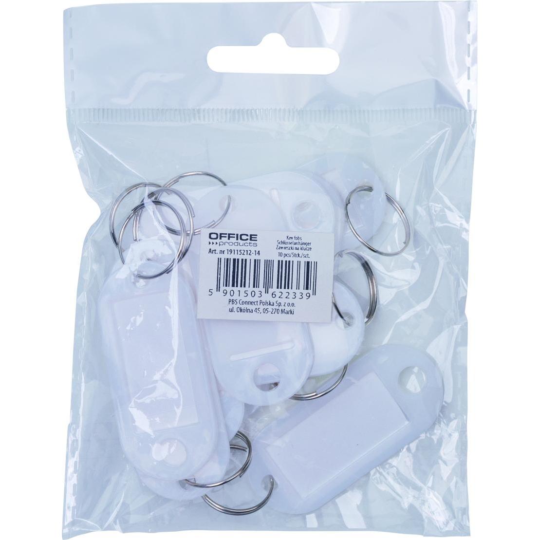 Thumbnail - Office Products, Schlüsselanhänger, Schlüsselanhänger, 50x20mm, 10stk, weiss, Weiss