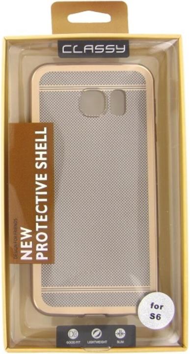 Actual product image OEM Silicone Case Classy Samsung Galaxy S6 gold (Samsung Galaxy S6)