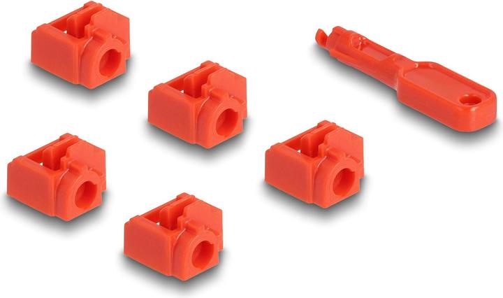Delock RJ45 poort blokker set voor RJ45 aansluiting 10 stuks
