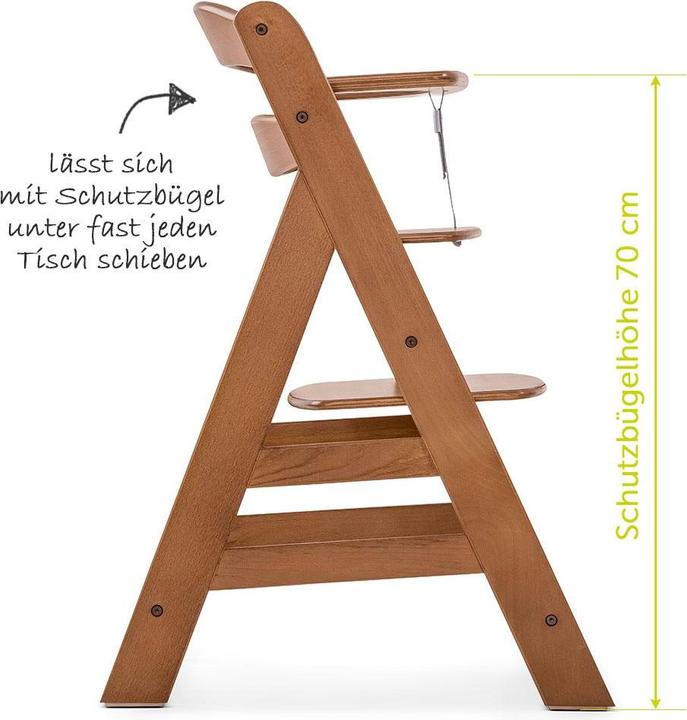 Produktbild Hauck Hochstühle Alpha Plus Walnut Newborn Set - 3-tlg. Hochstuhl (Hochstuhl)