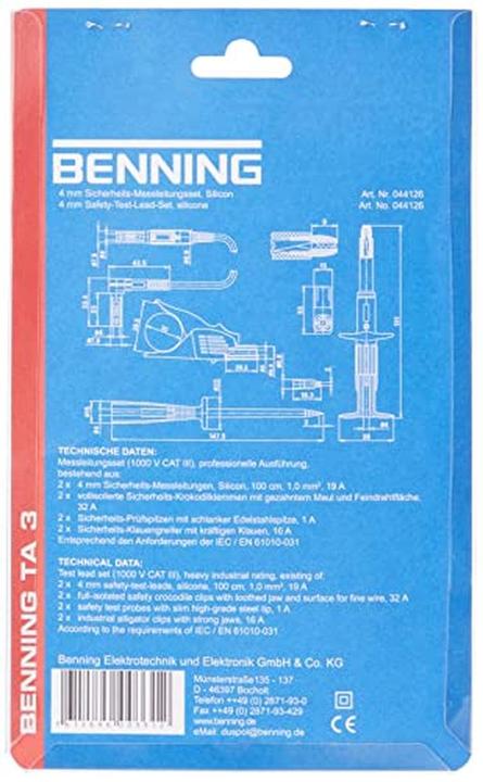 Immagine prodotto Benning Set di puntali di sicurezza (