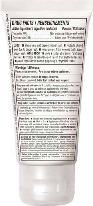 Actual product image Attitude Nappy cream zinc
