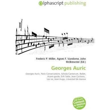 Georges Auric, Fachbücher von Agnes F. Vandome, Frederic P. Miller, John McBrewster