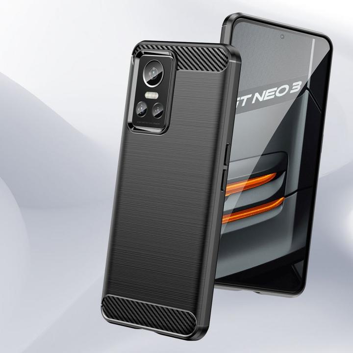 Actual product image Hurtel Carbon Case case for Realme GT Neo 3 flexible silicone carbon cover black (Realme GT Neo 3)