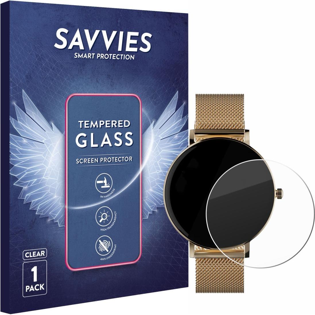 Savvies Protection Verre, Film de protection pour smartwatch, Transparent