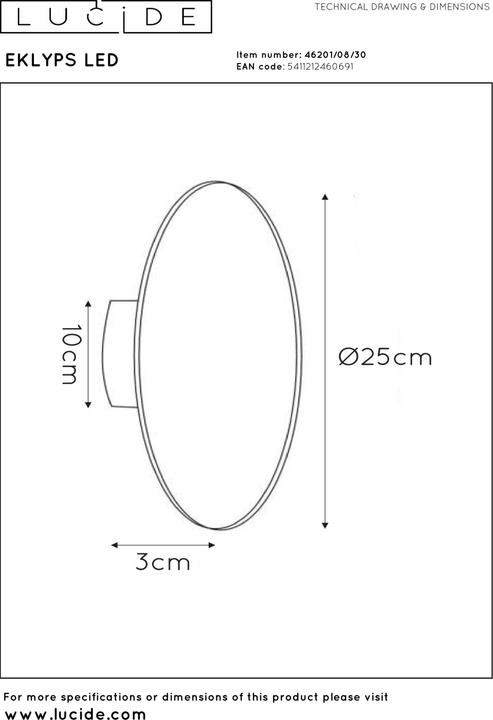 Produktbild Lucide Eklyps (480 lm)