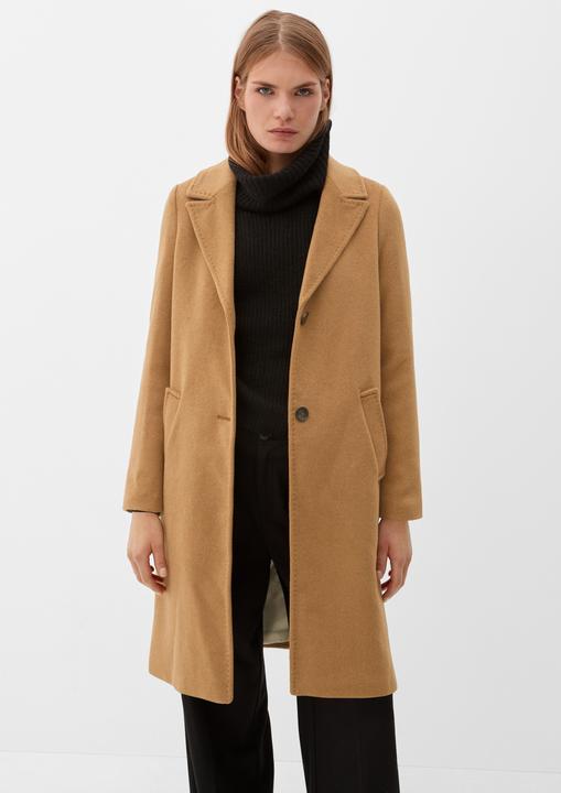 Actual product image s.Oliver Wool Blend Coat with Lapel Collar