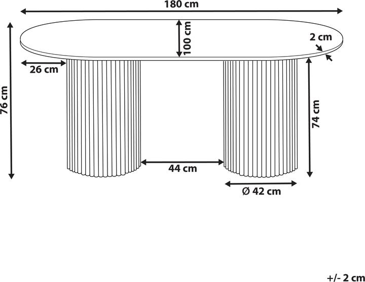 Actual product image Beliani Sheridan (180 x 100 x 76 cm)