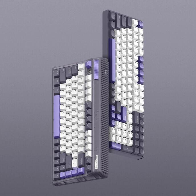 Image du produit Iqunix Clavier de jeu sans fil F97 Lavandin, RGB - Commutateurs MX-Red (US) (US, Filaire, Sans fil)