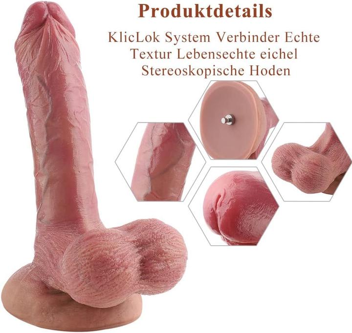 HiSmith Dildo in silicone da 10,2" con palline