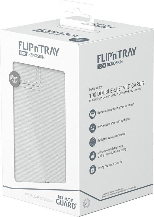 Actual product image Ultimate Guard Card Box Flip'n'Tray XenoSkin Monocolor 100+ White