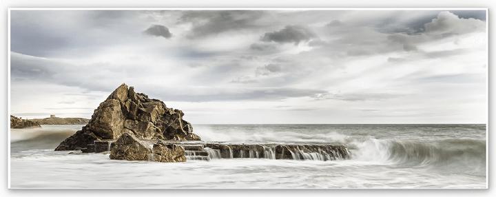 Image du produit Trenddeko Rocher dans la vague - Panorama (80 x 30 cm)