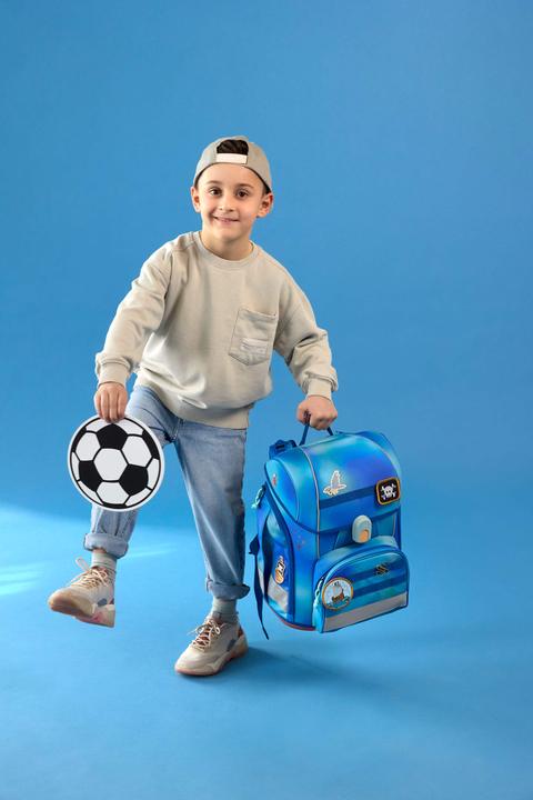 Produktbild Lässig Schulrucksack-Set Boxy, Grün / Blau (21 l)