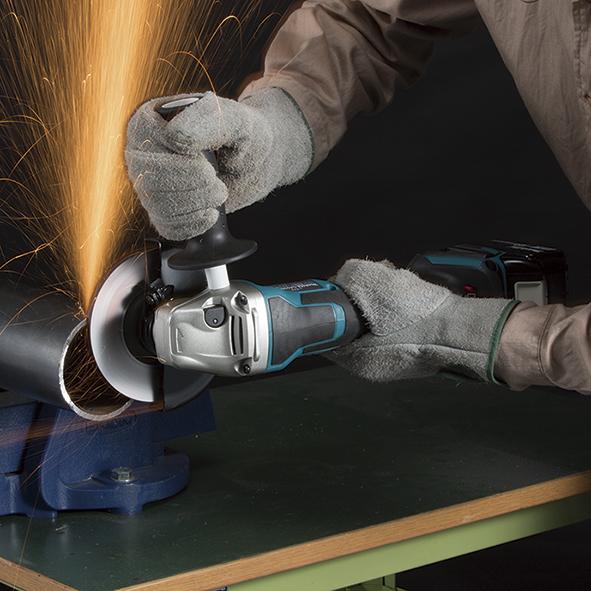 Produktbild Makita DGA508Z Cordless angle grinder, 18 V, ø125mm, 8500 min-1, paddle switch, Without batteries and charg (125 mm)