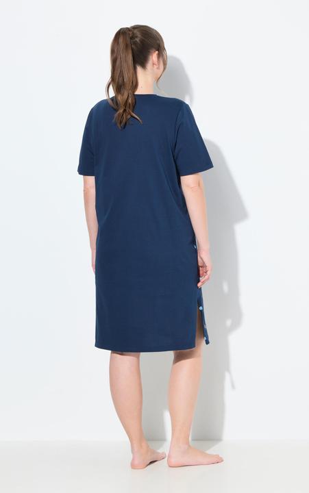 Produktbild Ulla Popken Bigshirt, Blüten, Stickerei, V-Ausschnitt, Halbarm (54)