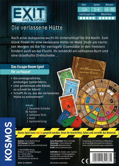 Actual product image Kosmos Exit - The abandoned hut (German, 1 - 6 Players)