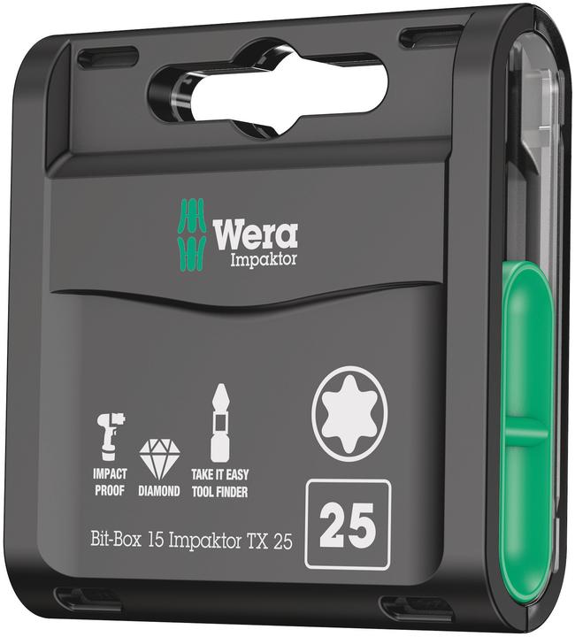 Actual product image Wera Bit-Box 15 Impaktor TX 25 (Hexagon socket TX)