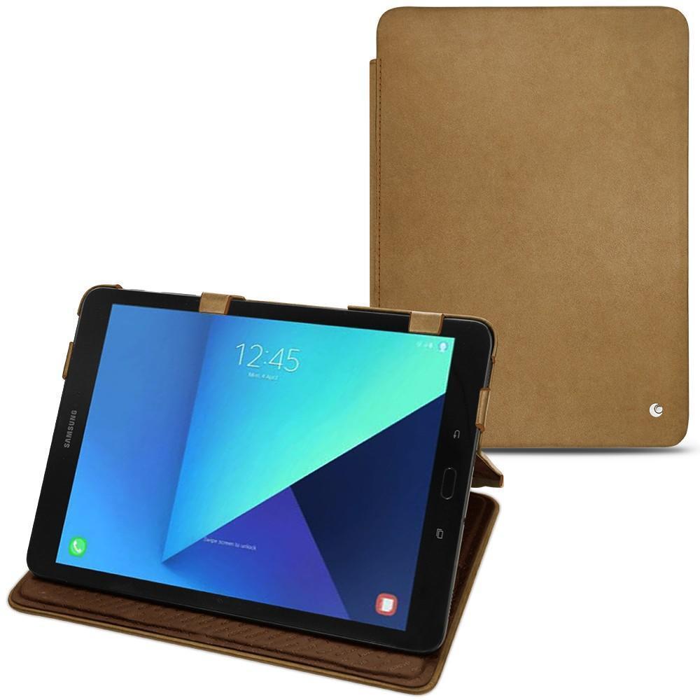 Noreve Lederschutzhülle horizontal (Galaxy Tab S3 9.7 (2017)), Tablet Hülle, Braun