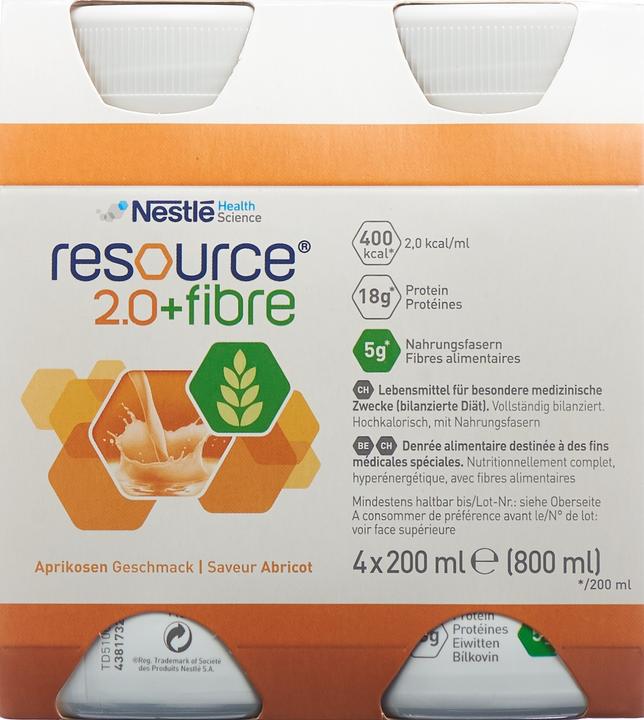 Image du produit Resource 2.0 Fibre alimentaire (Abricot, 4 x)