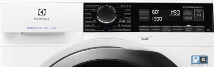 Actual product image Electrolux EW9F284GREEN Front loading washing machine 8 kg 1400 rpm White (8 kg, Left)