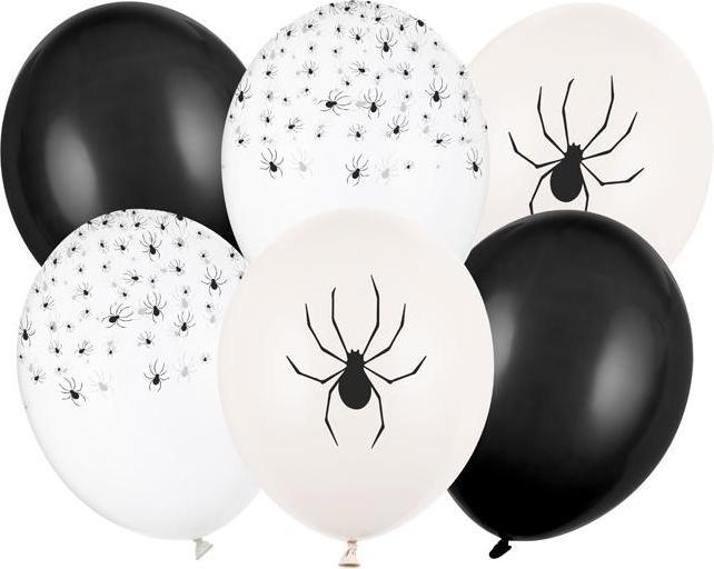 Produktbild Partydeco Ballons Spinnen, 30 cm, 6 Stück
