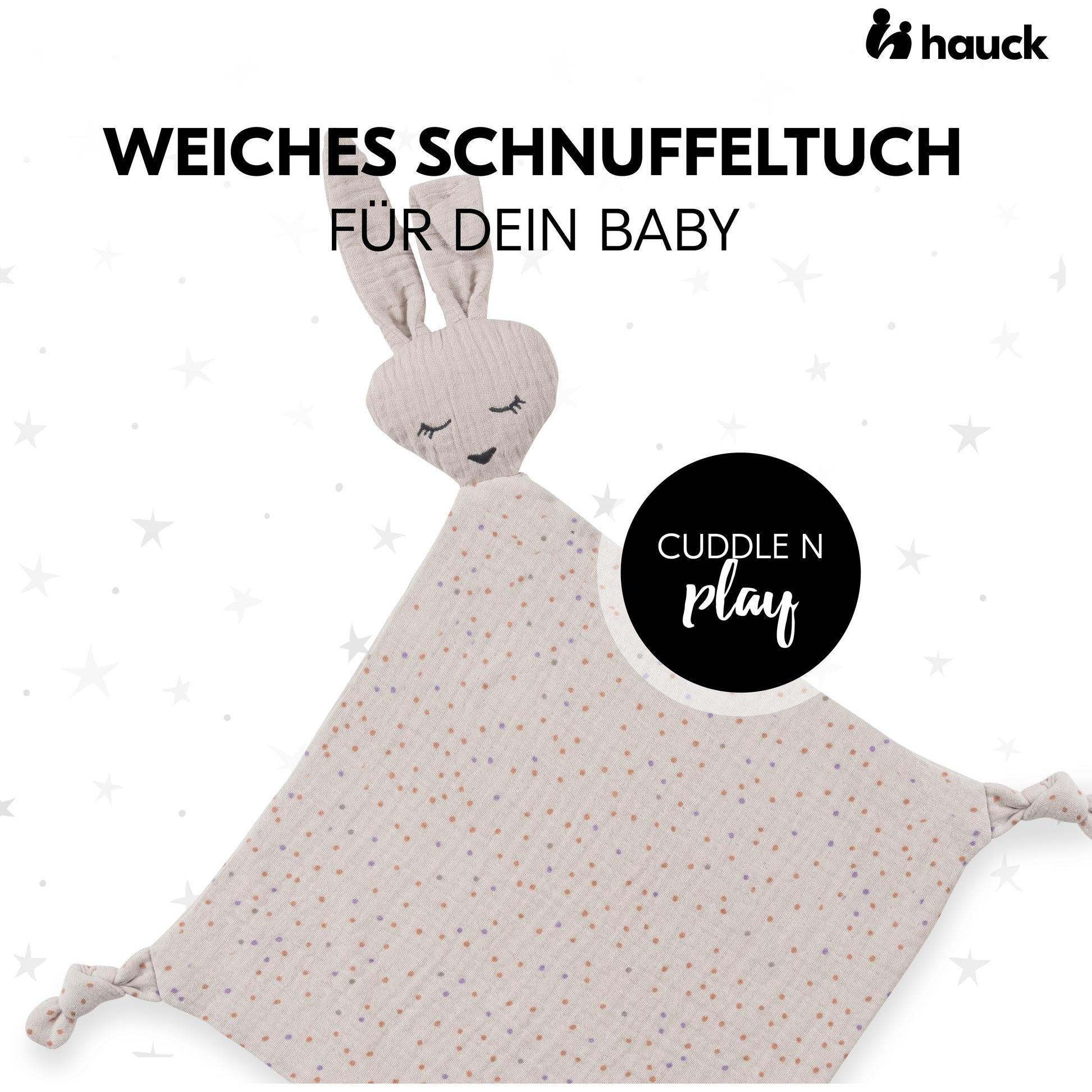 Thumbnail - Hauck, Schmusetuch, Cuddle N Play Rabbit Beige Dots