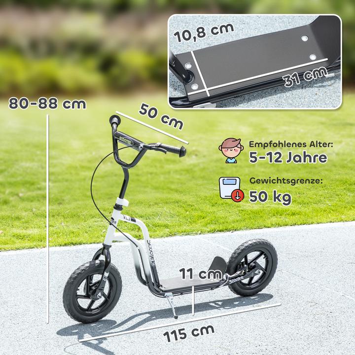 Produktbild Aiyaplay Kinderscooter Stahl, Kunststoff Weiss