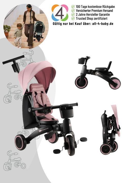 Actual product image KinderKraft Tricycle JAZZ 2 PINK