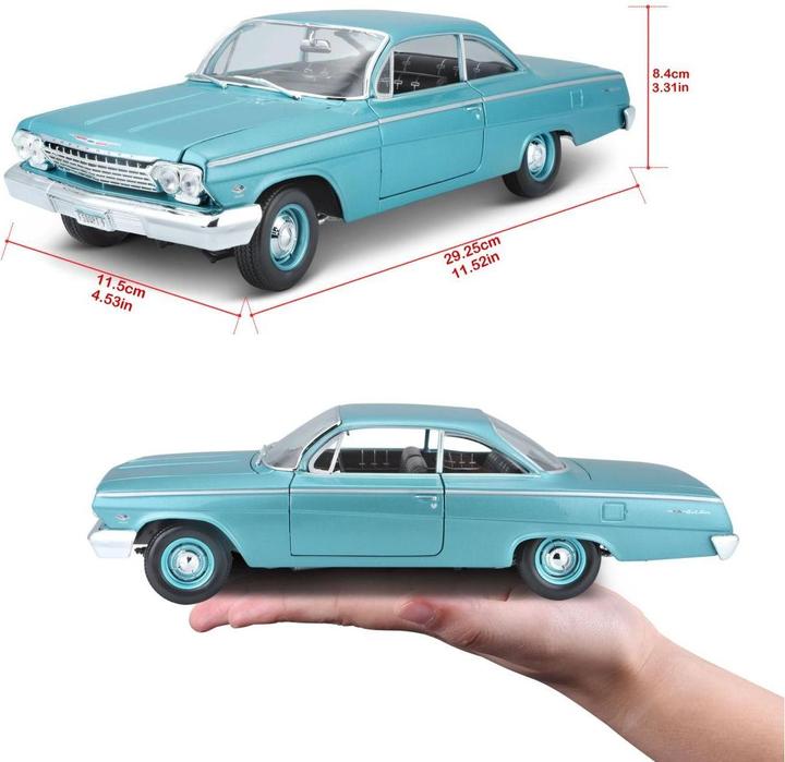 Produktbild Maisto Chevrolet Bel Air 1962 blau 1/18