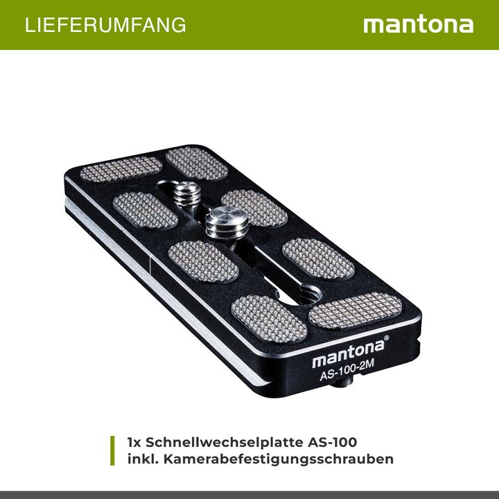 Actual product image mantona AS-100-2M (Tripod quick-release plate)