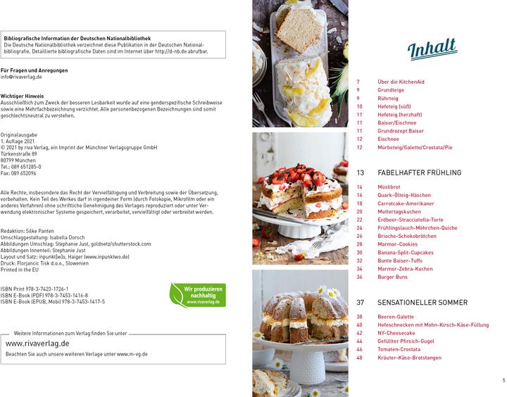 Nährwerte und Zutaten Backen mit der KitchenAid (Deutsch, Stephanie Just, 2021)